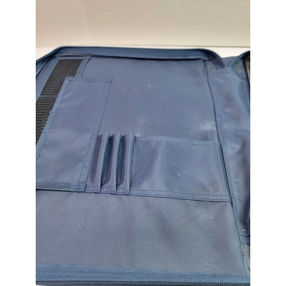 Five Star Mead Blue Zipper Binder 3 Ring Organizer Portfolio Folder School...
